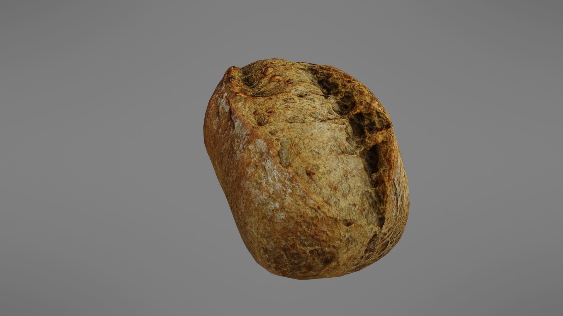 Bread roll Low-poly 3D model_14
