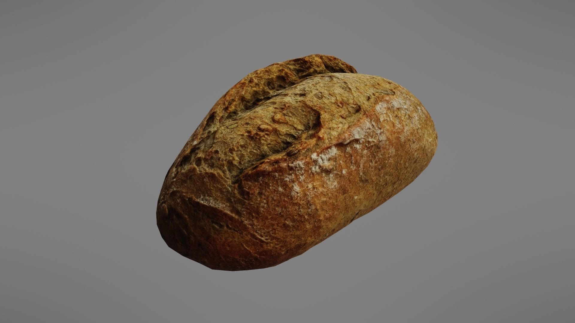 Bread roll Low-poly 3D model_20