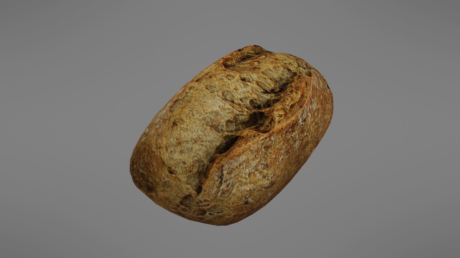 Bread roll Low-poly 3D model_12