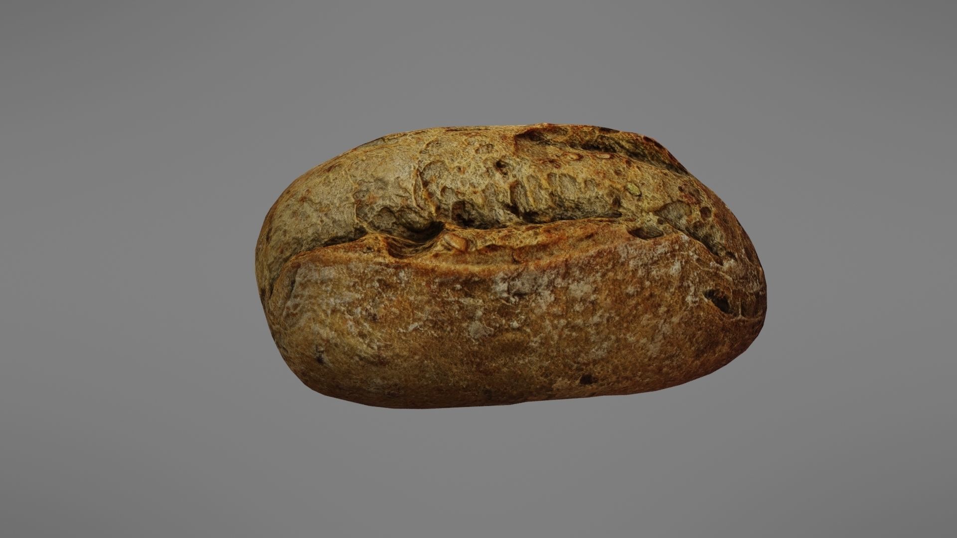 Bread roll Low-poly 3D model_10