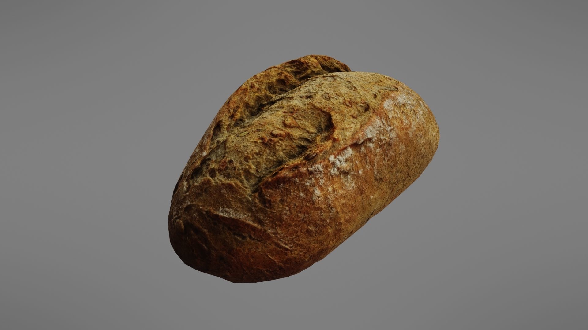 Bread roll Low-poly 3D model_21