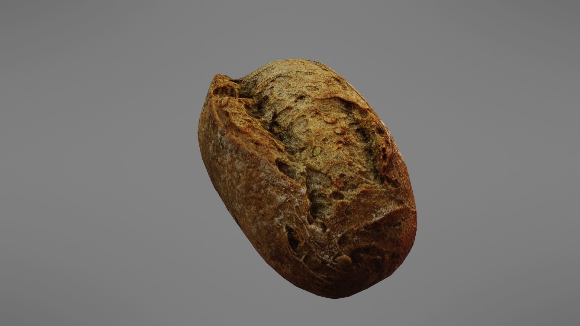 Bread roll Low-poly 3D model_7