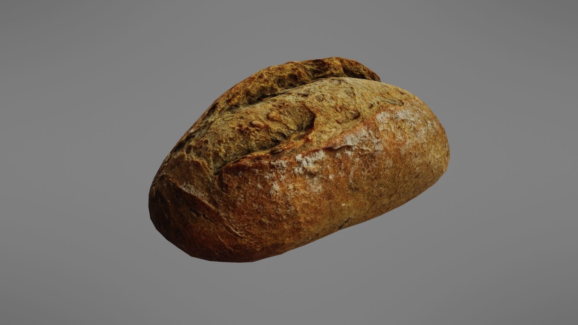 Bread roll Low-poly 3D model_19