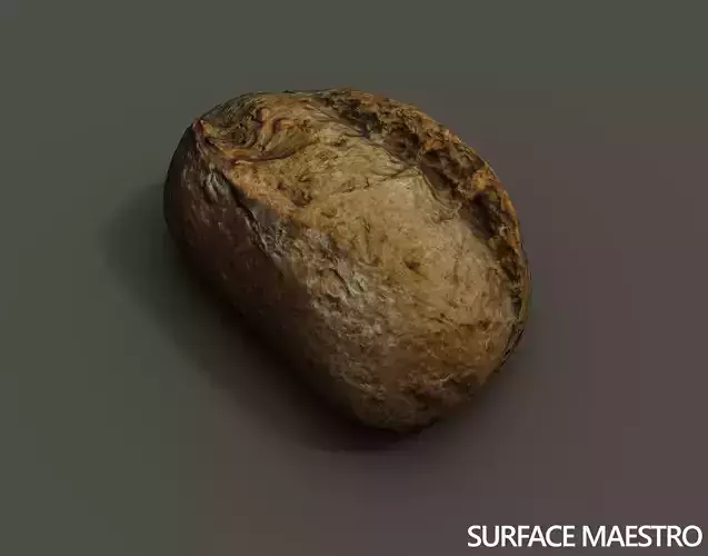 Bread roll Low-poly 3D model