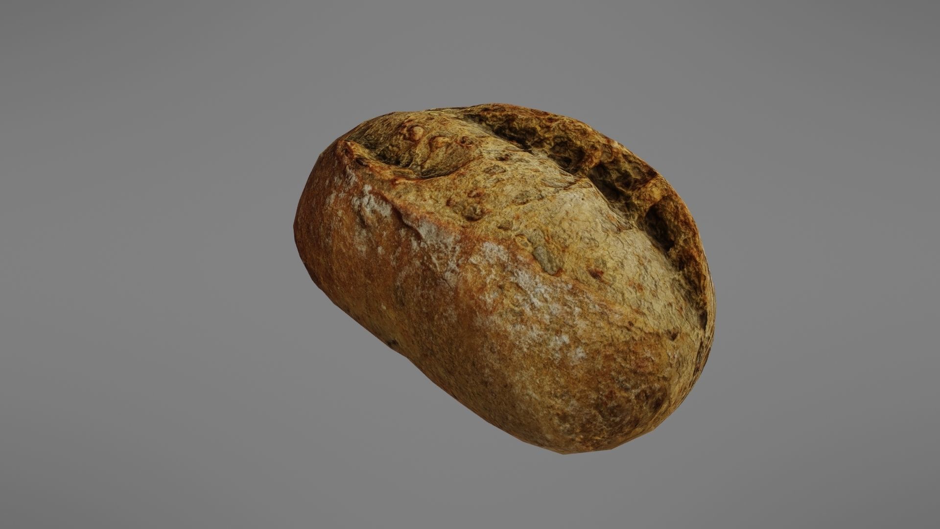 Bread roll Low-poly 3D model_15