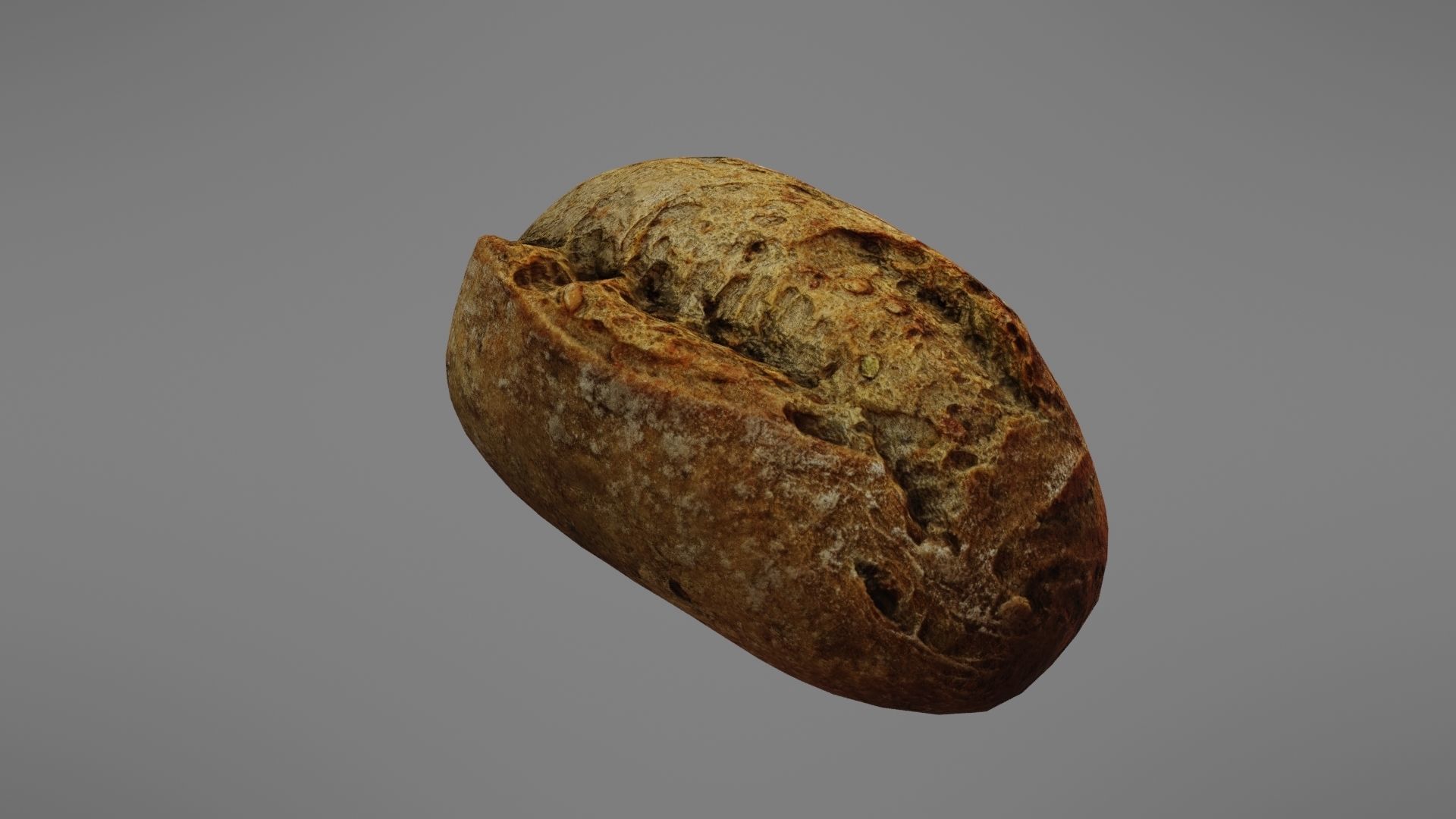 Bread roll Low-poly 3D model_8