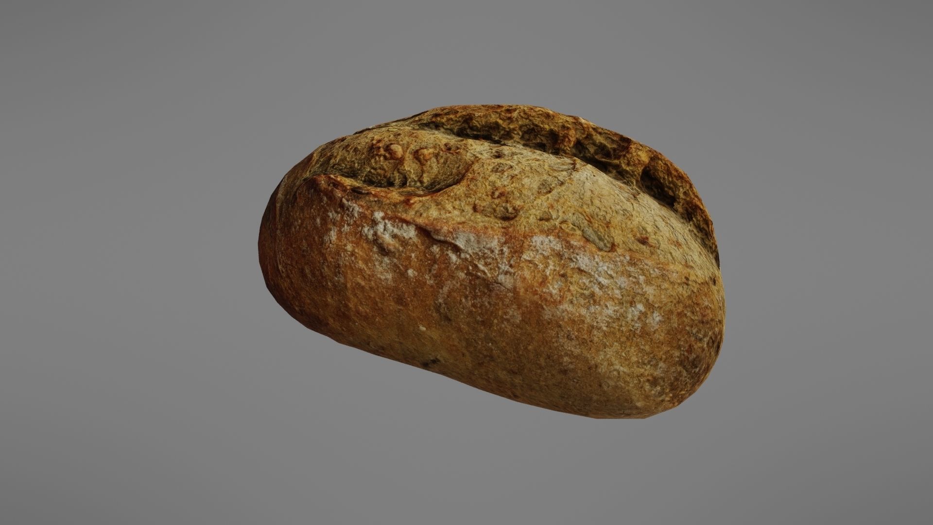 Bread roll Low-poly 3D model_16