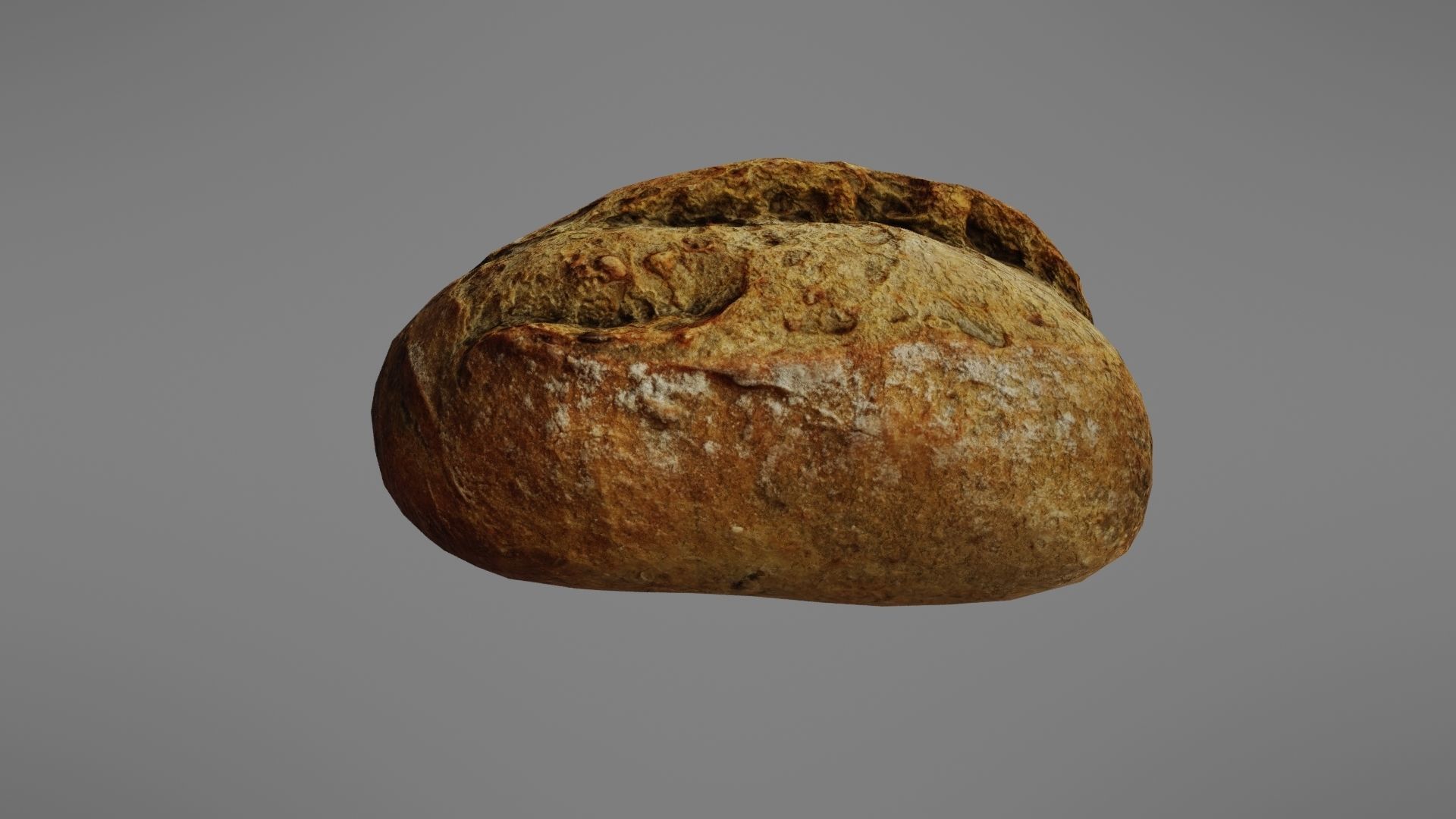Bread roll Low-poly 3D model_17