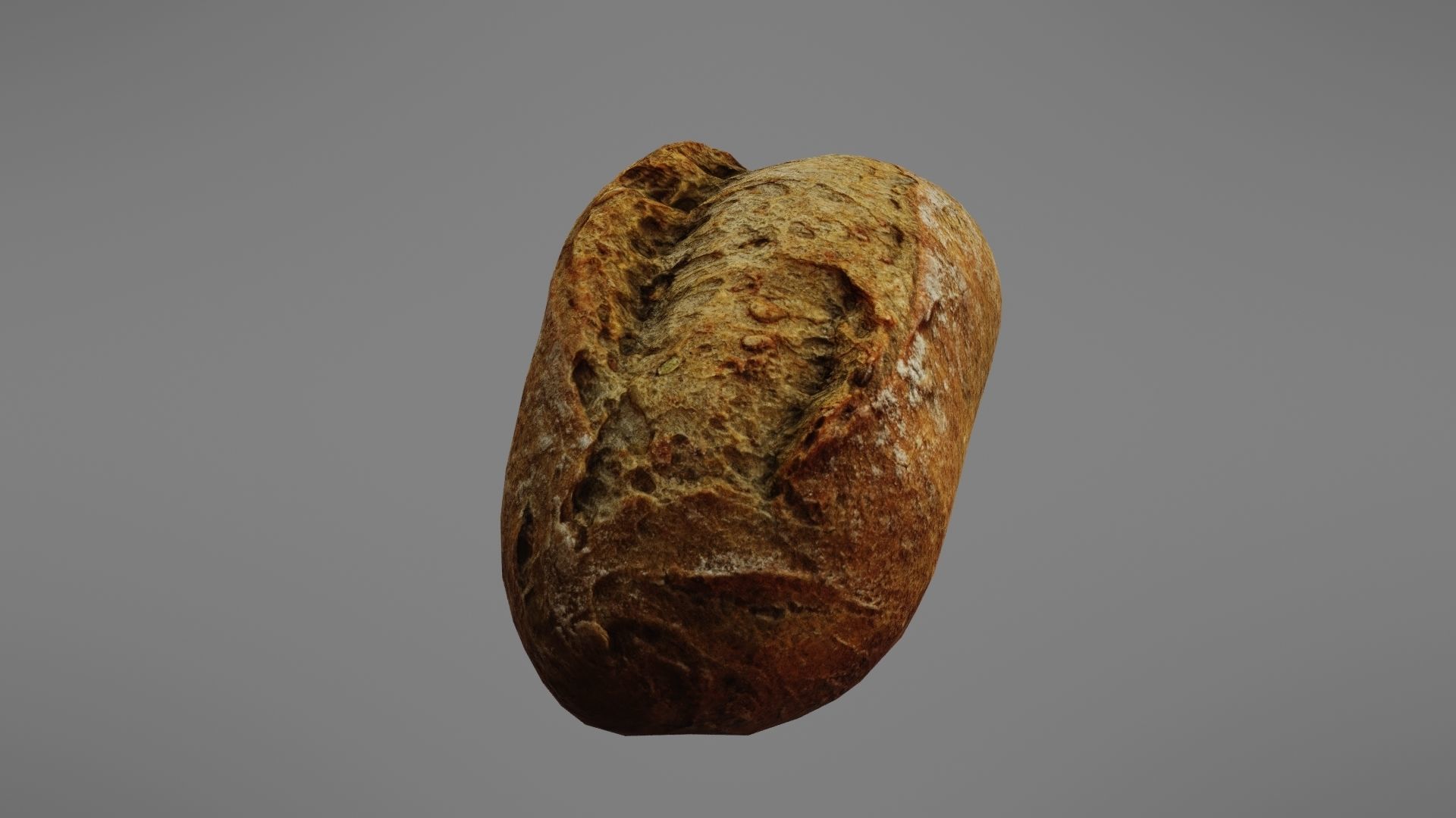 Bread roll Low-poly 3D model_5