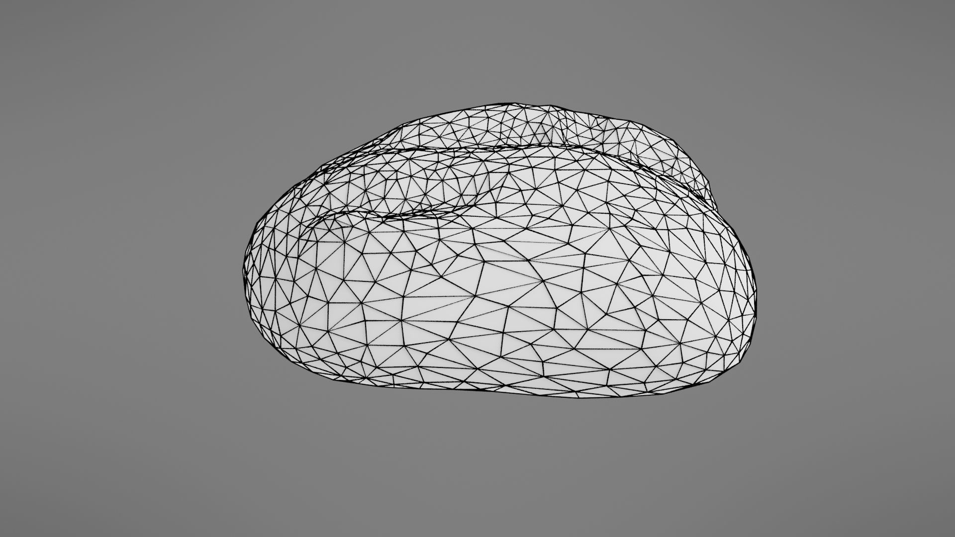 Bread roll Low-poly 3D model_37