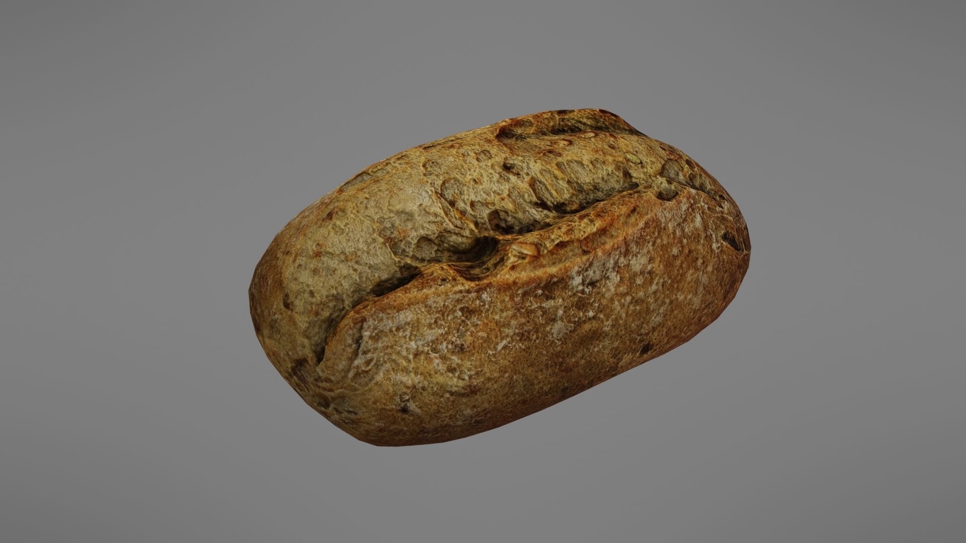 Bread roll Low-poly 3D model_11