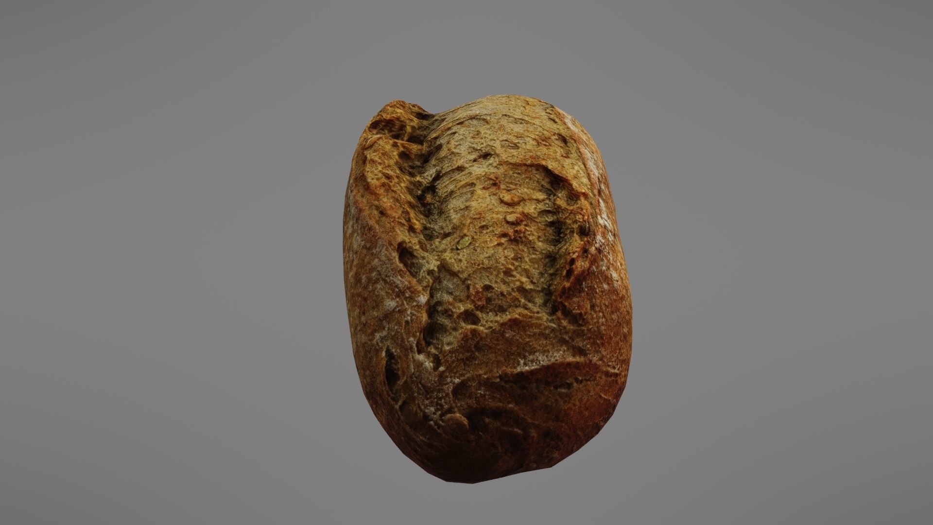Bread roll Low-poly 3D model_6