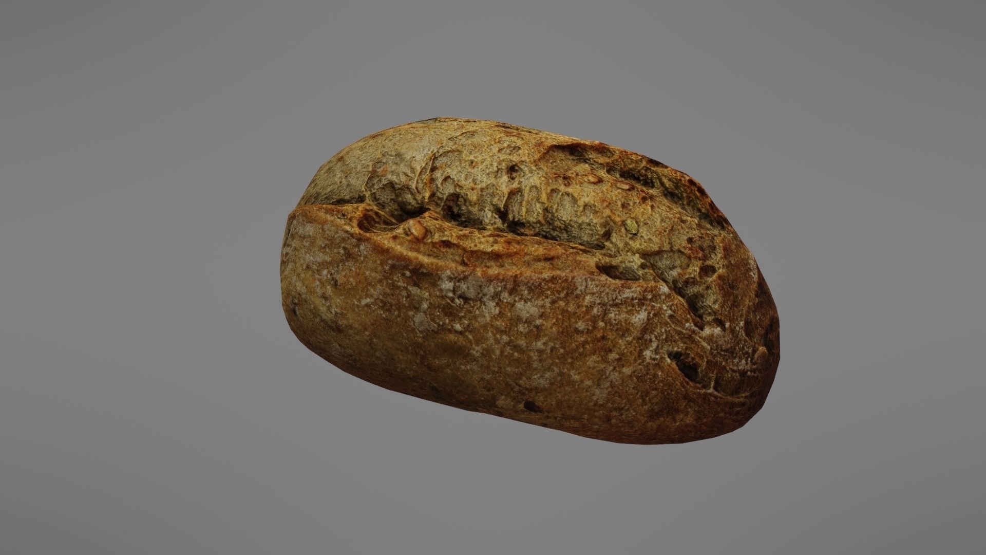 Bread roll Low-poly 3D model_9