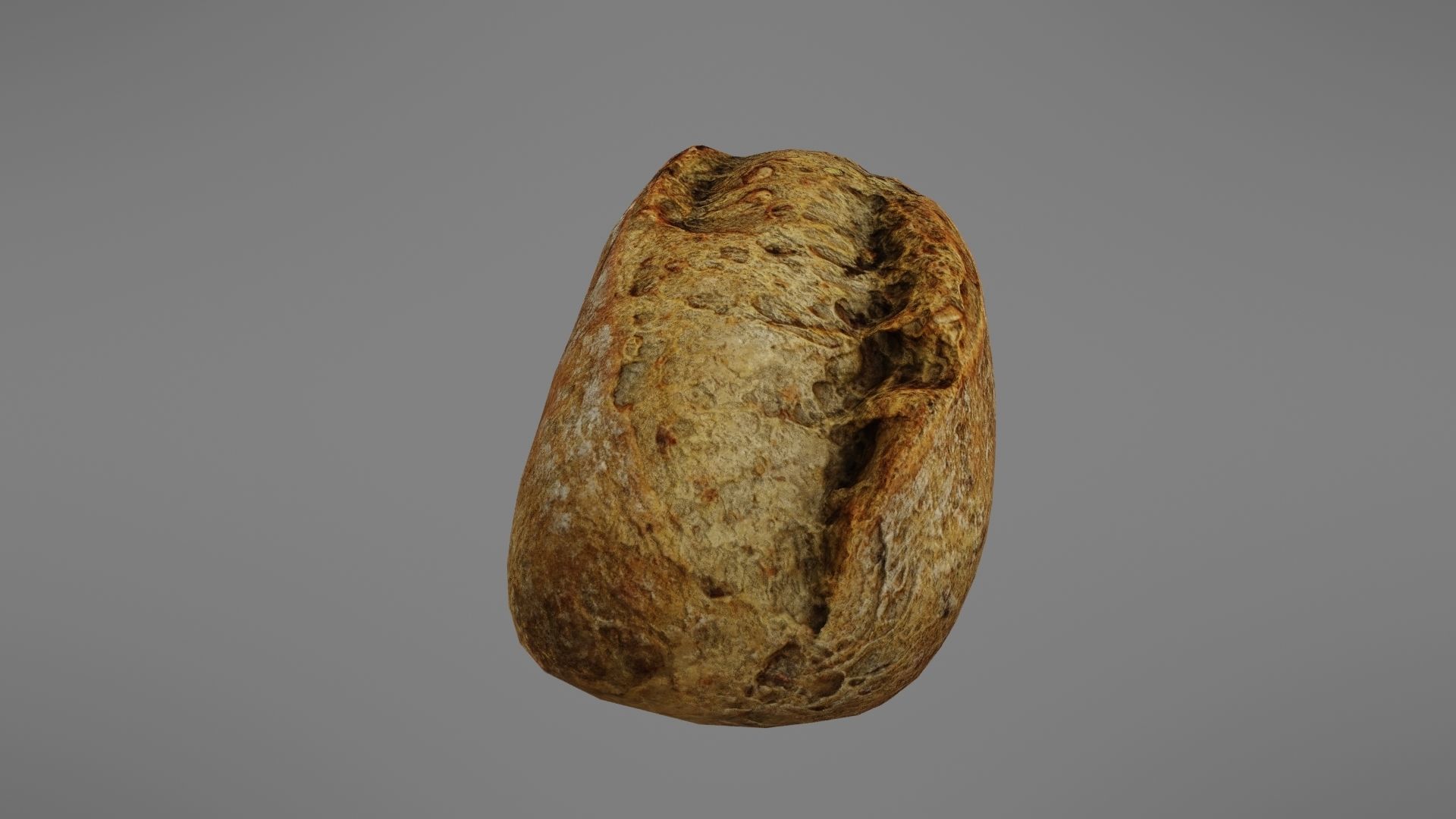 Bread roll Low-poly 3D model_13