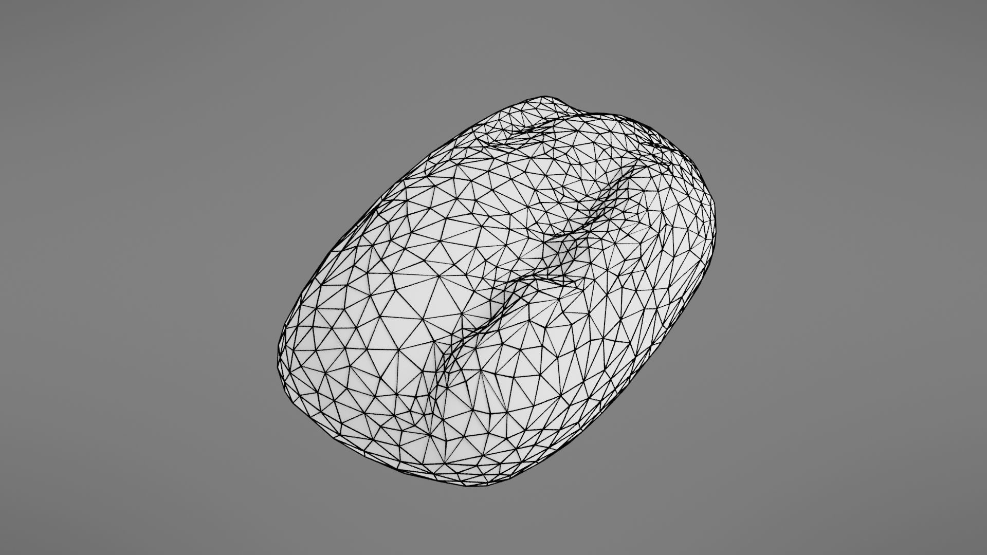 Bread roll Low-poly 3D model_32