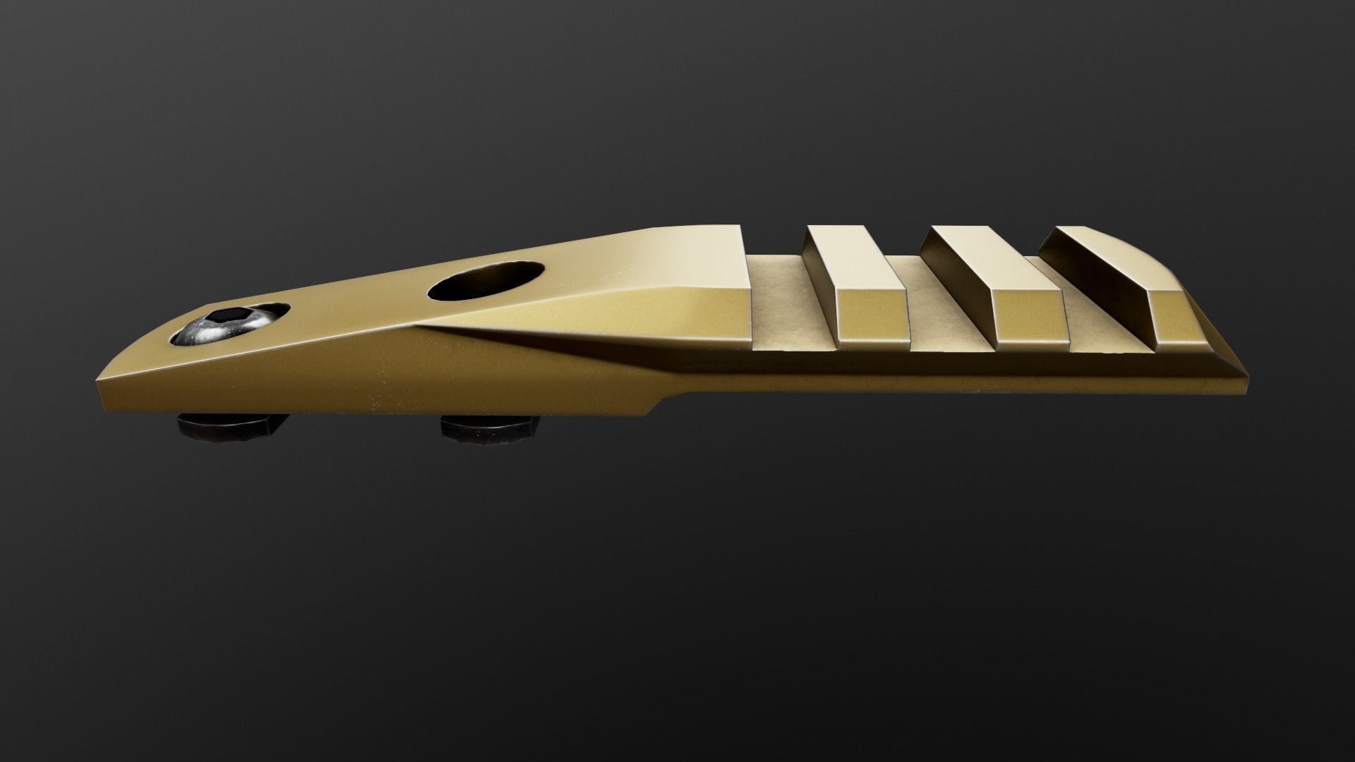 MLOK 1913 Picatinny Rail Sections Free low-poly 3D model_7