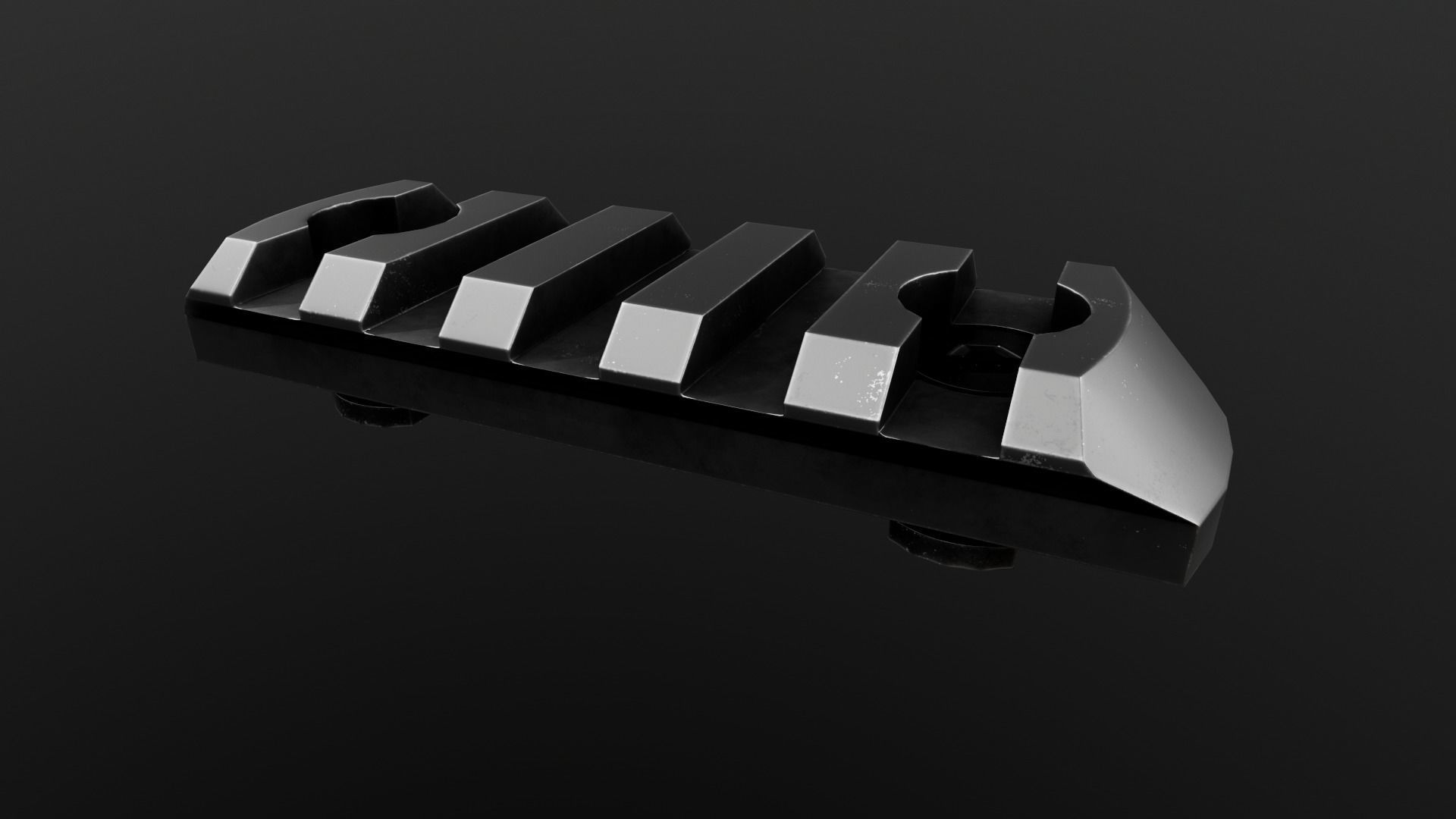MLOK 1913 Picatinny Rail Sections Free low-poly 3D model_12