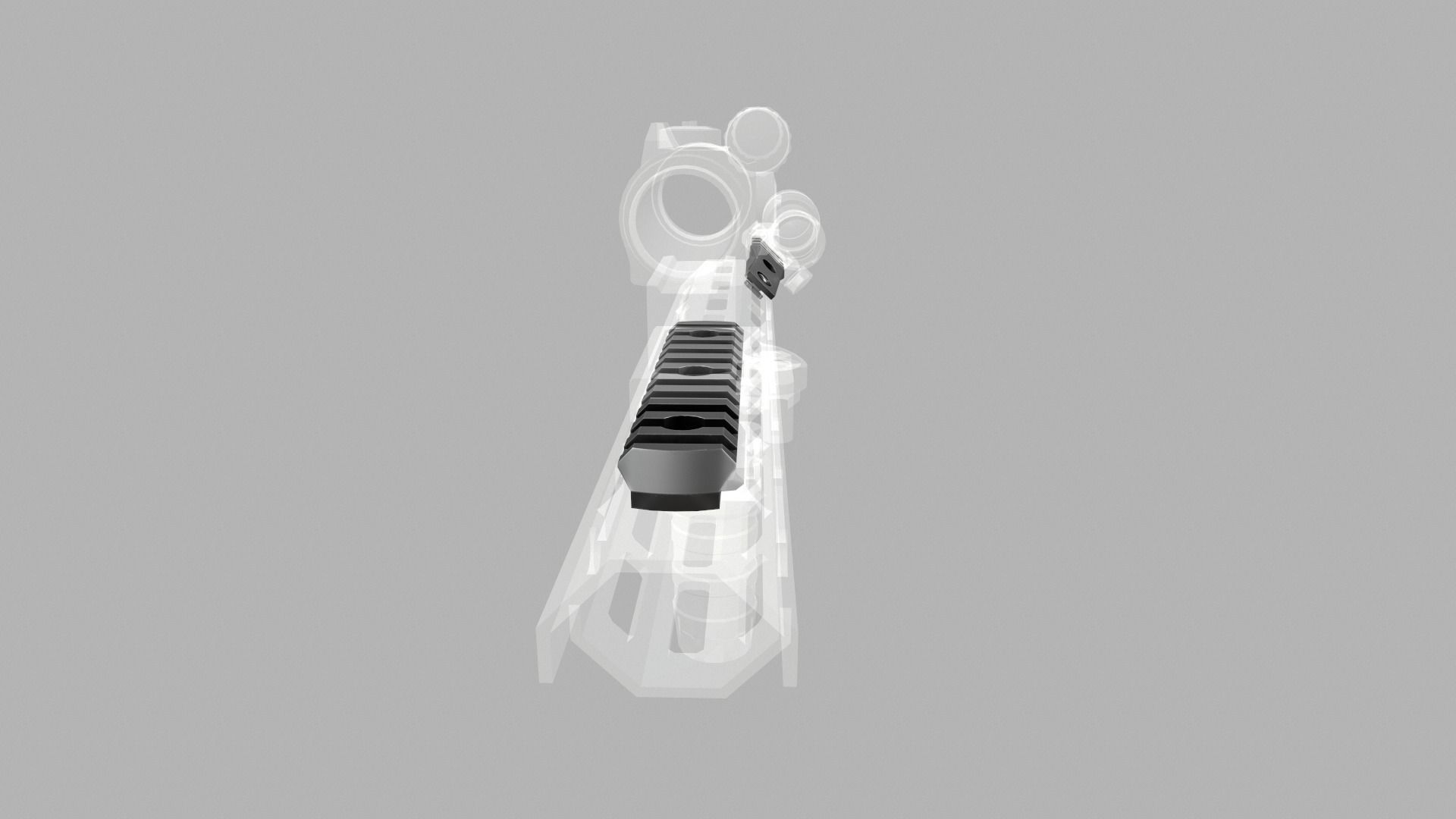 MLOK 1913 Picatinny Rail Sections Free low-poly 3D model_29