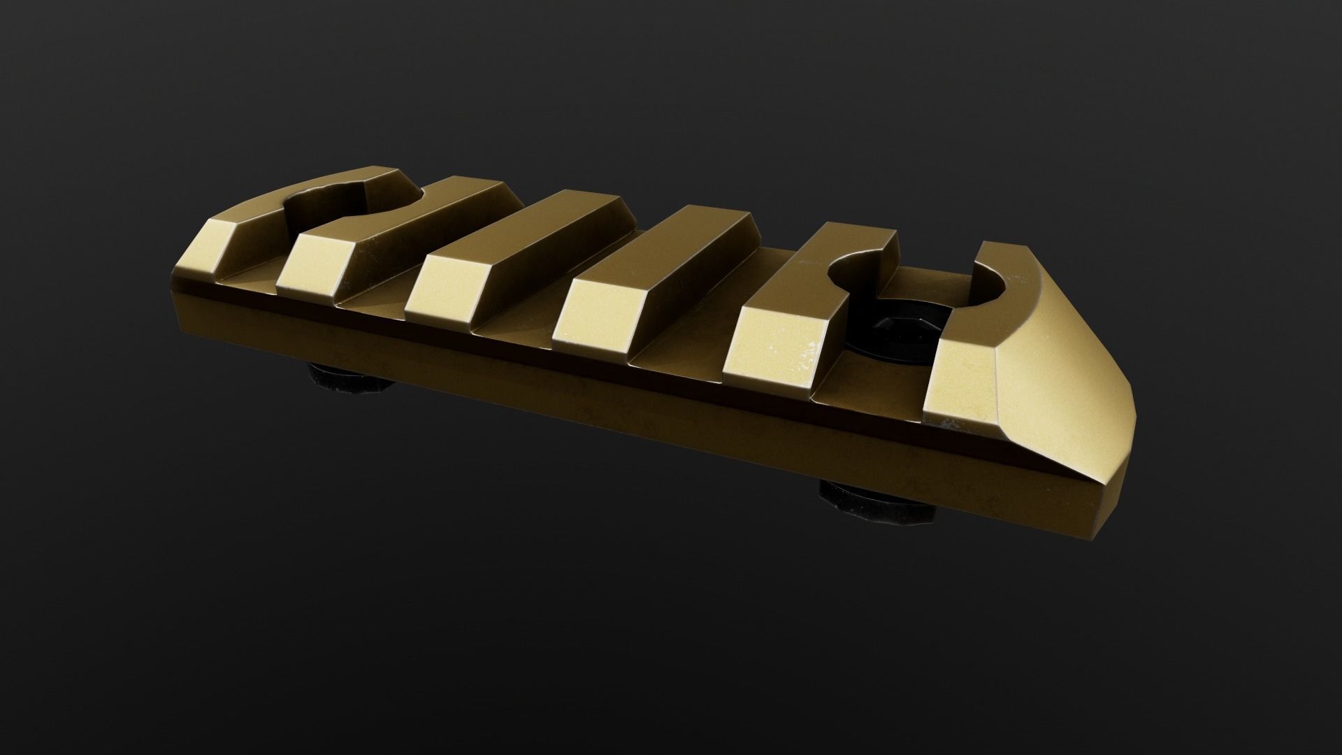 MLOK 1913 Picatinny Rail Sections Free low-poly 3D model_13