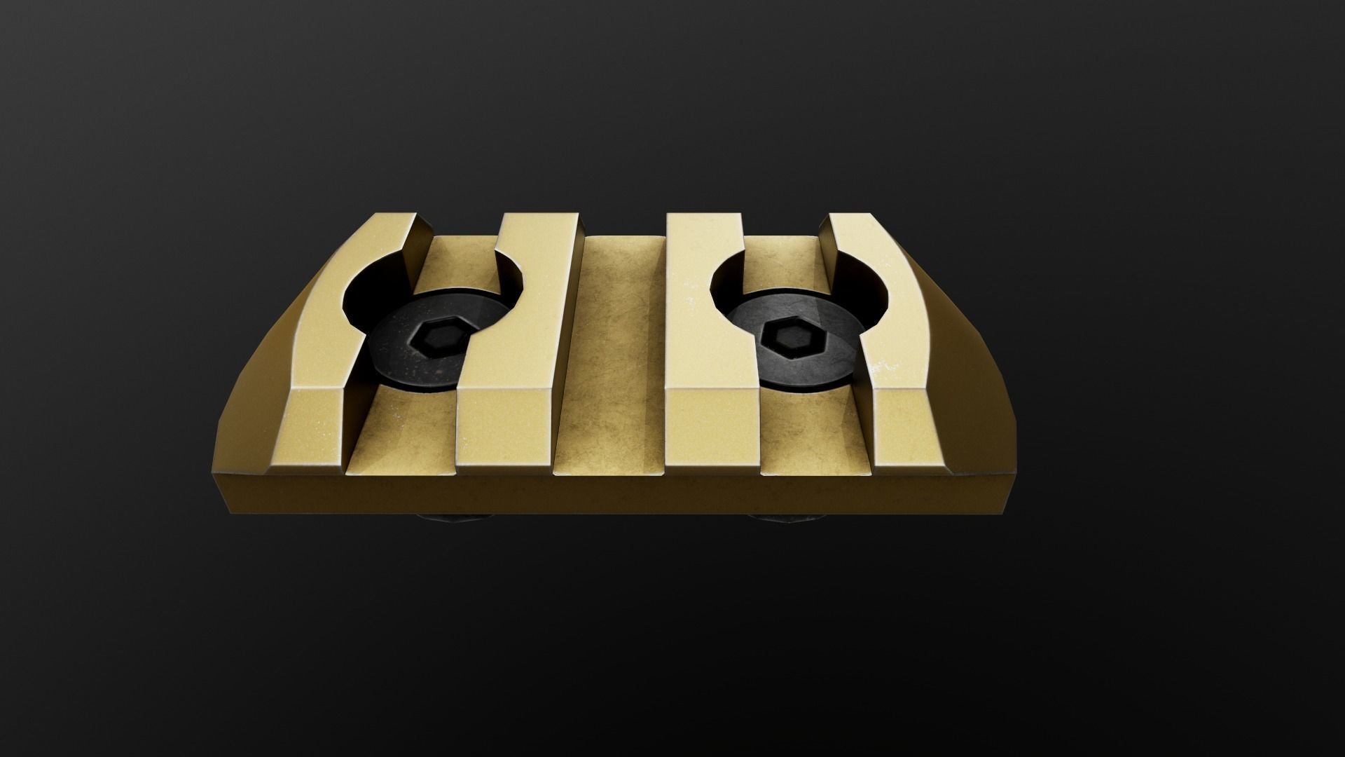 MLOK 1913 Picatinny Rail Sections Free low-poly 3D model_10