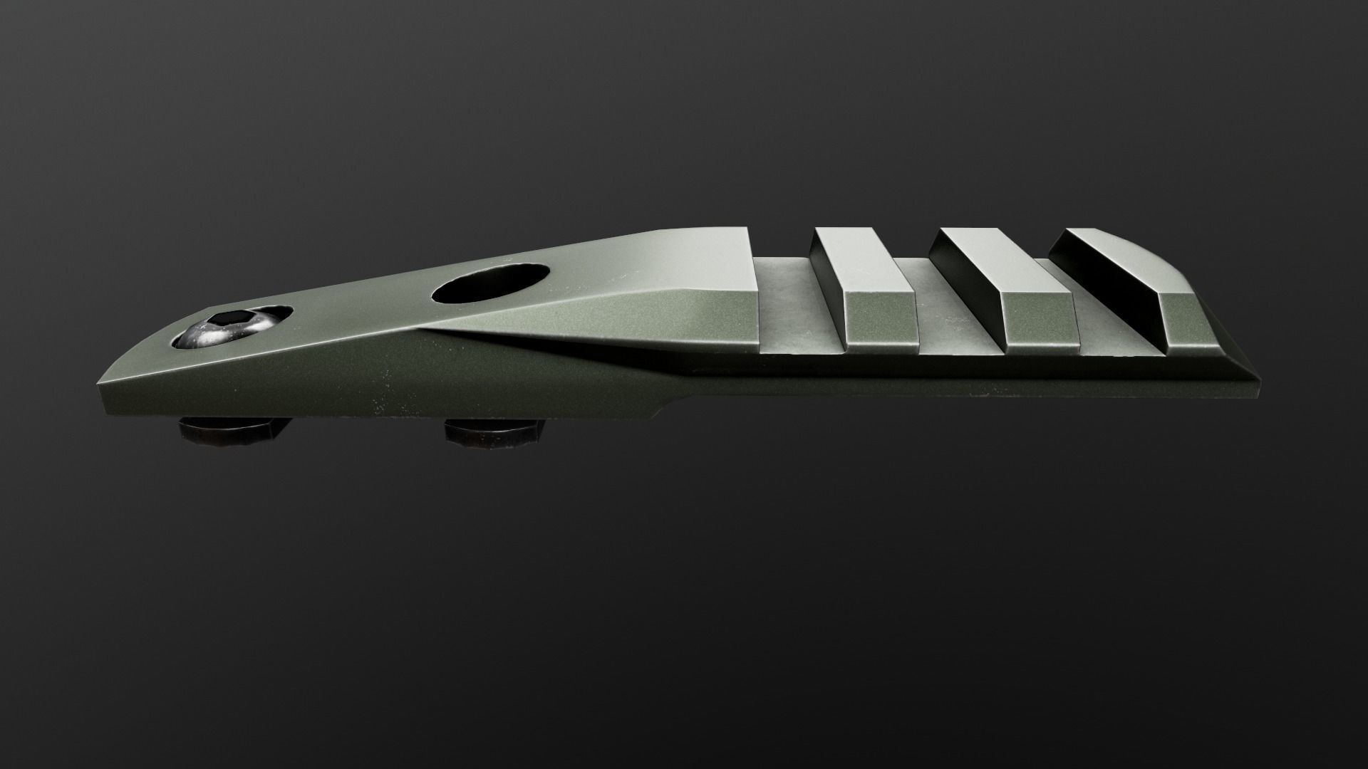 MLOK 1913 Picatinny Rail Sections Free low-poly 3D model_8