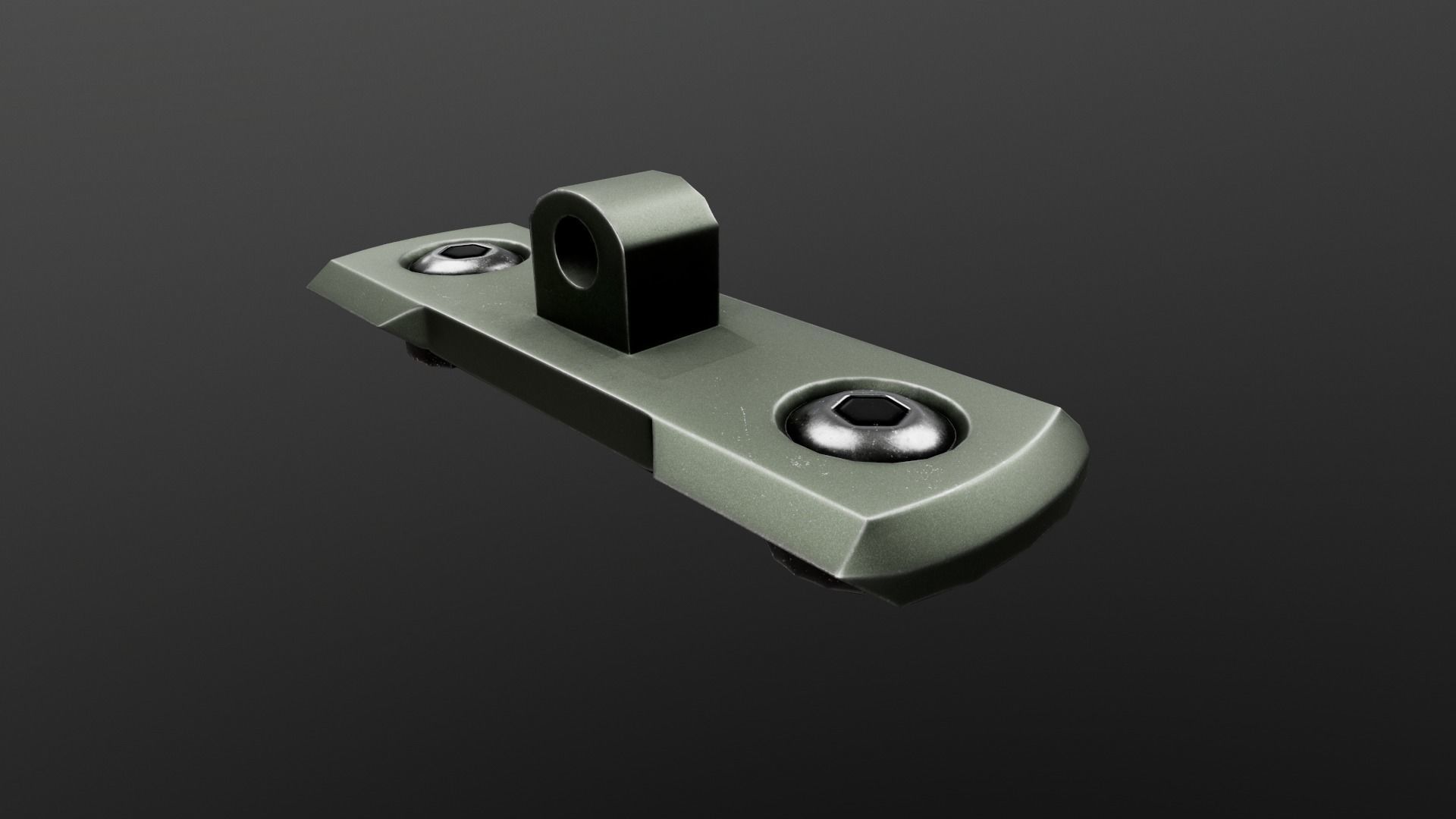 MLOK 1913 Picatinny Rail Sections Free low-poly 3D model_5