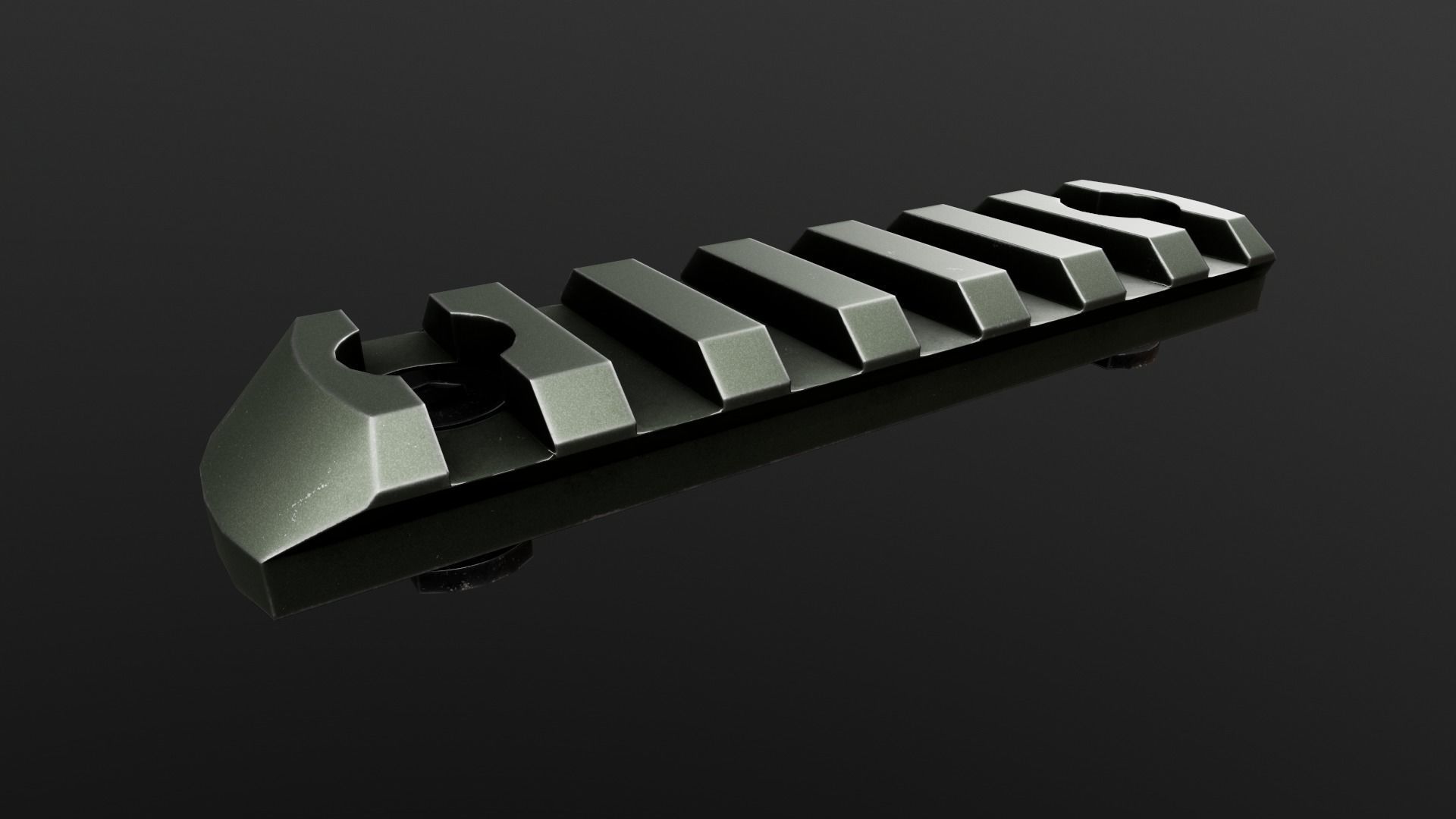 MLOK 1913 Picatinny Rail Sections Free low-poly 3D model_17