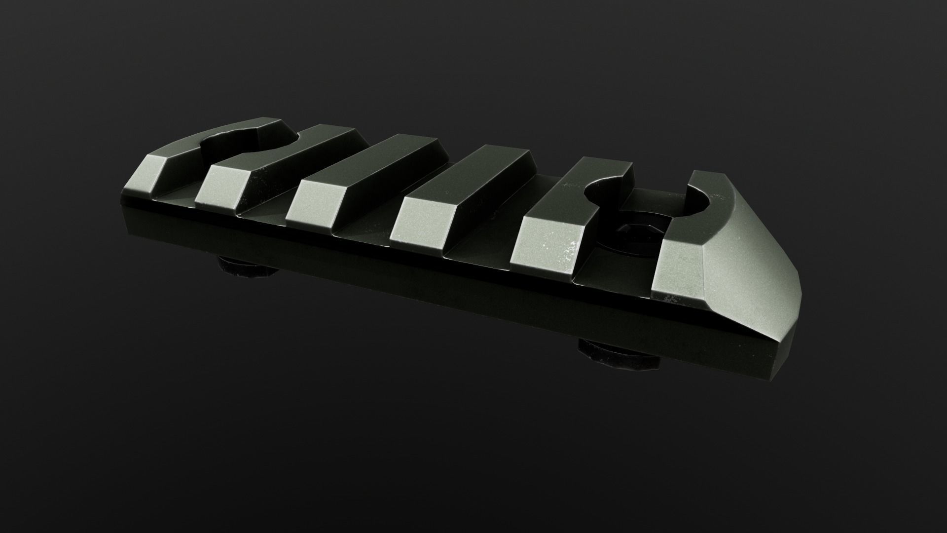 MLOK 1913 Picatinny Rail Sections Free low-poly 3D model_14
