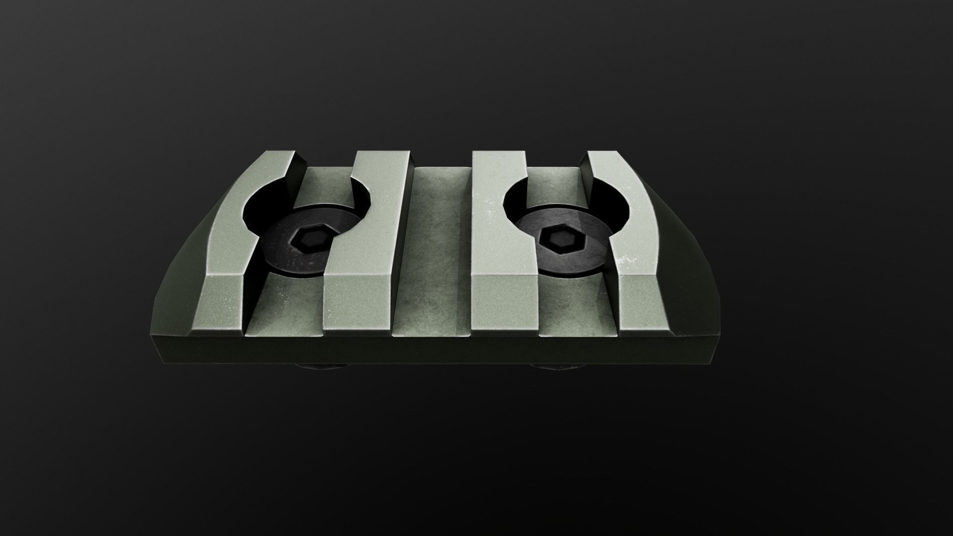 MLOK 1913 Picatinny Rail Sections Free low-poly 3D model_11