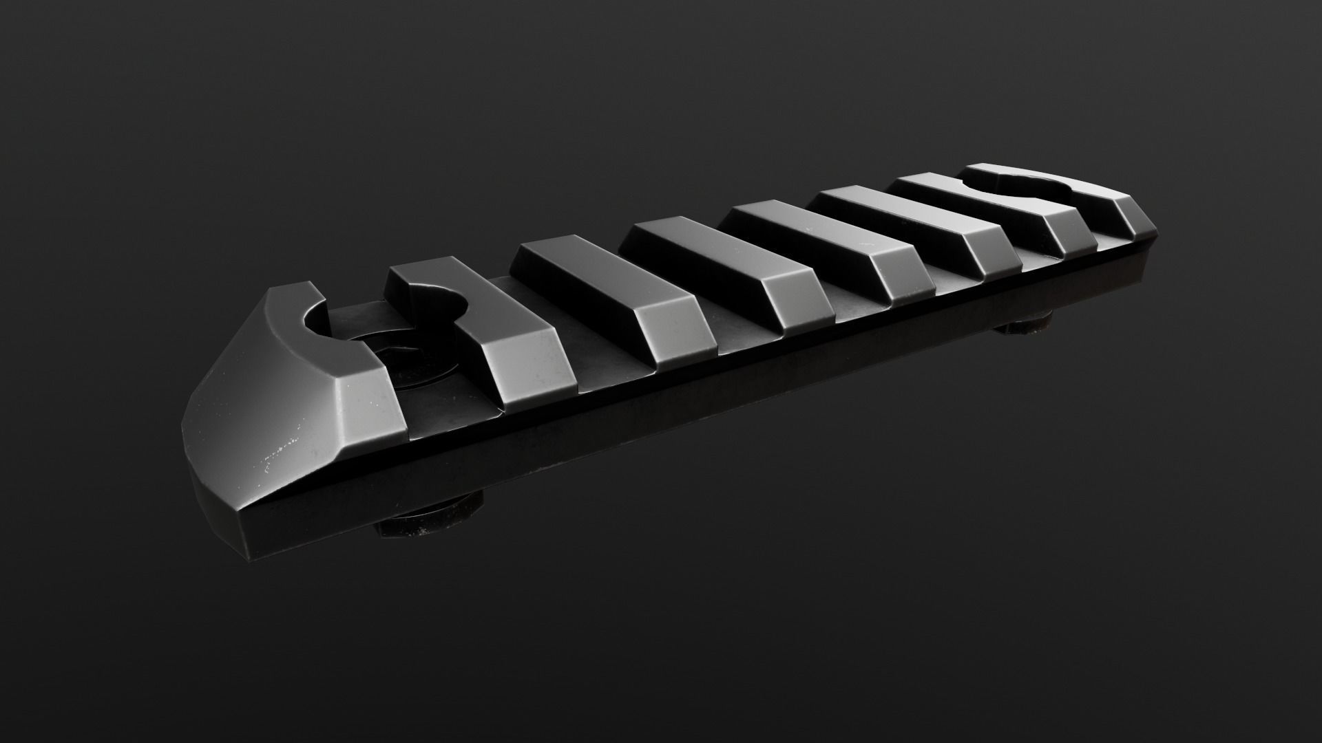 MLOK 1913 Picatinny Rail Sections Free low-poly 3D model_15