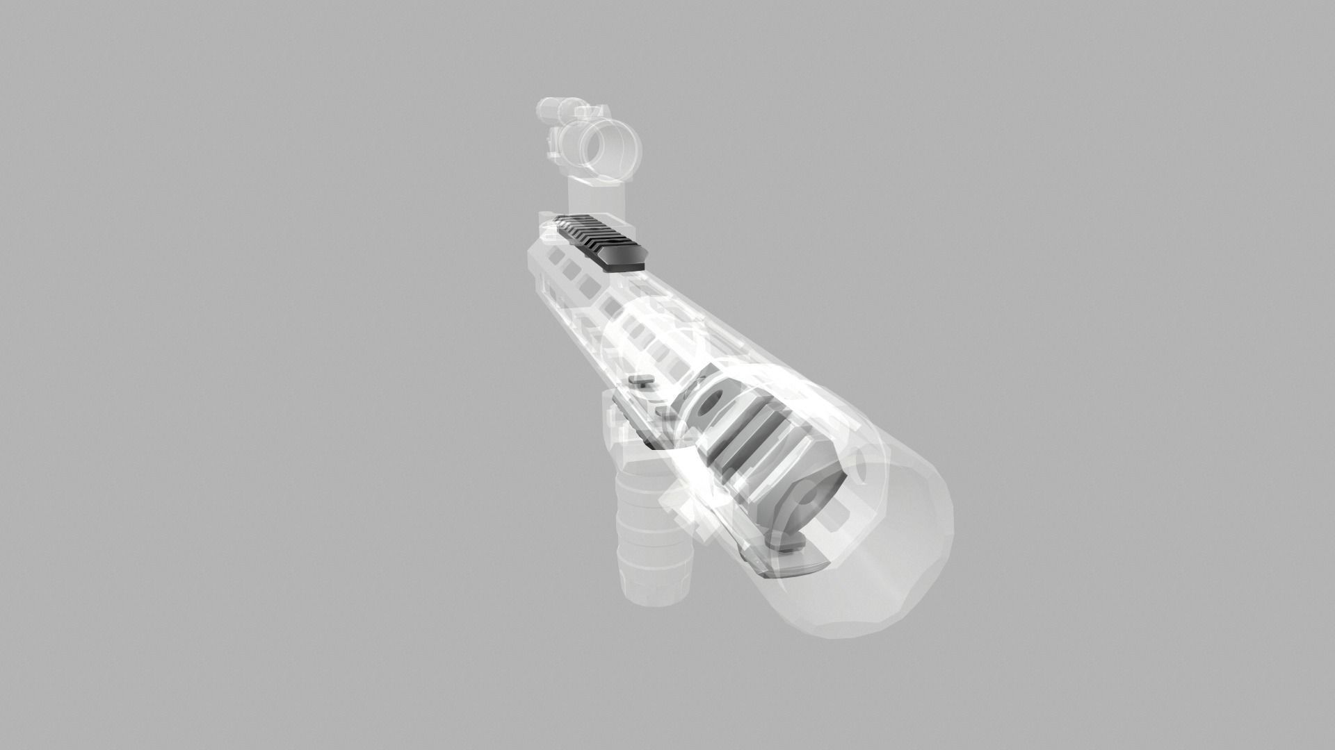 MLOK 1913 Picatinny Rail Sections Free low-poly 3D model_40