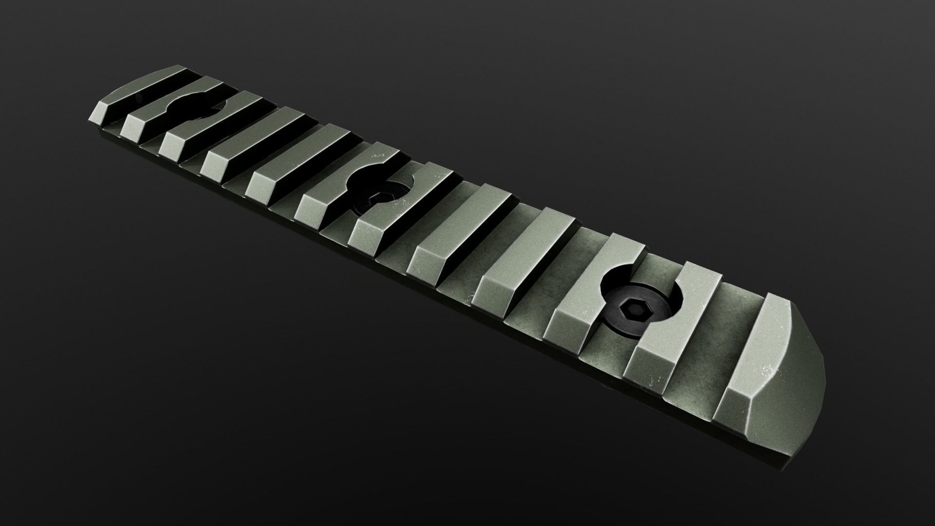 MLOK 1913 Picatinny Rail Sections Free low-poly 3D model_23