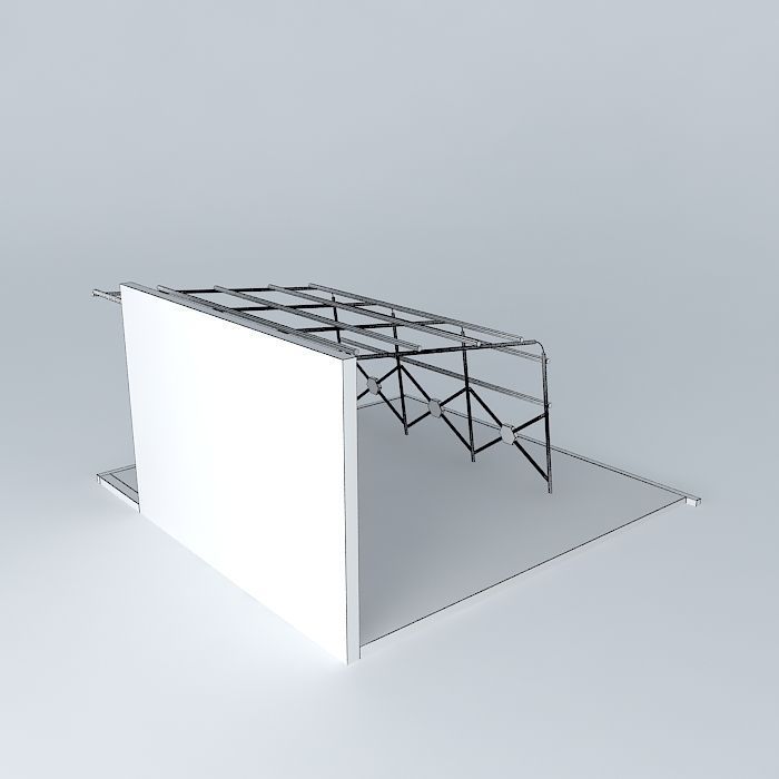 Terrace cover 3D model_3