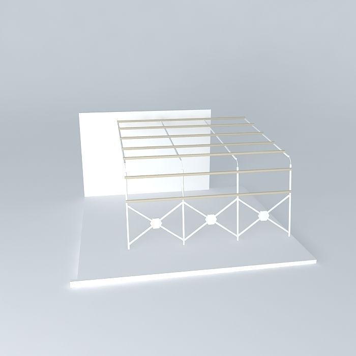 Terrace cover 3D model_2