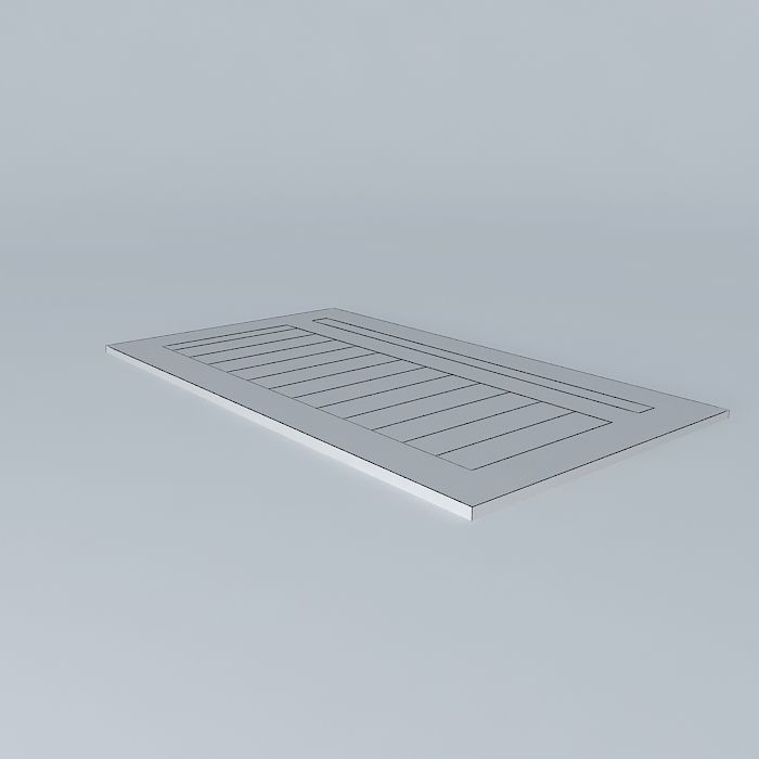 Brown door 3D model_3