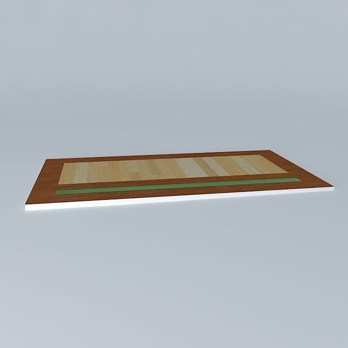 Brown door 3D model_2