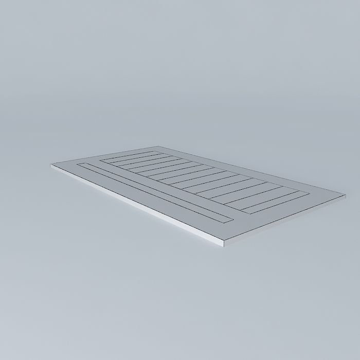 Brown door 3D model_4