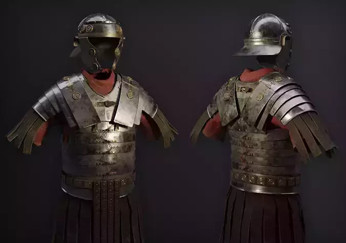 Lorica Segmentata Ancient roman legionary armor Low-poly 3D model