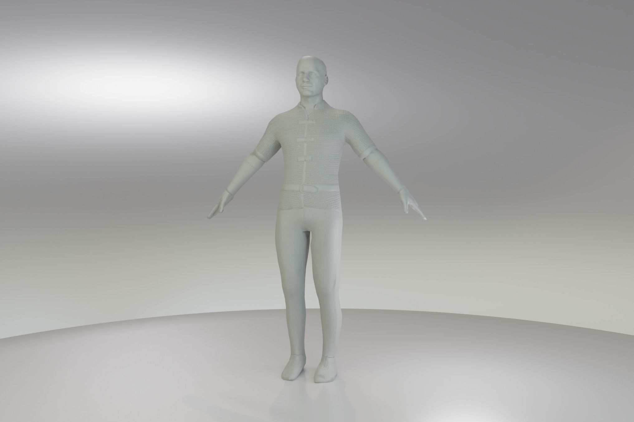 Low Poly Medieval Guard Men Low-poly 3D model_8