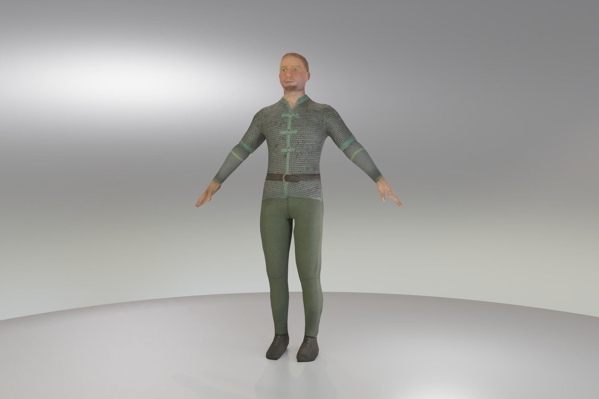 Low Poly Medieval Guard Men Low-poly 3D model_12