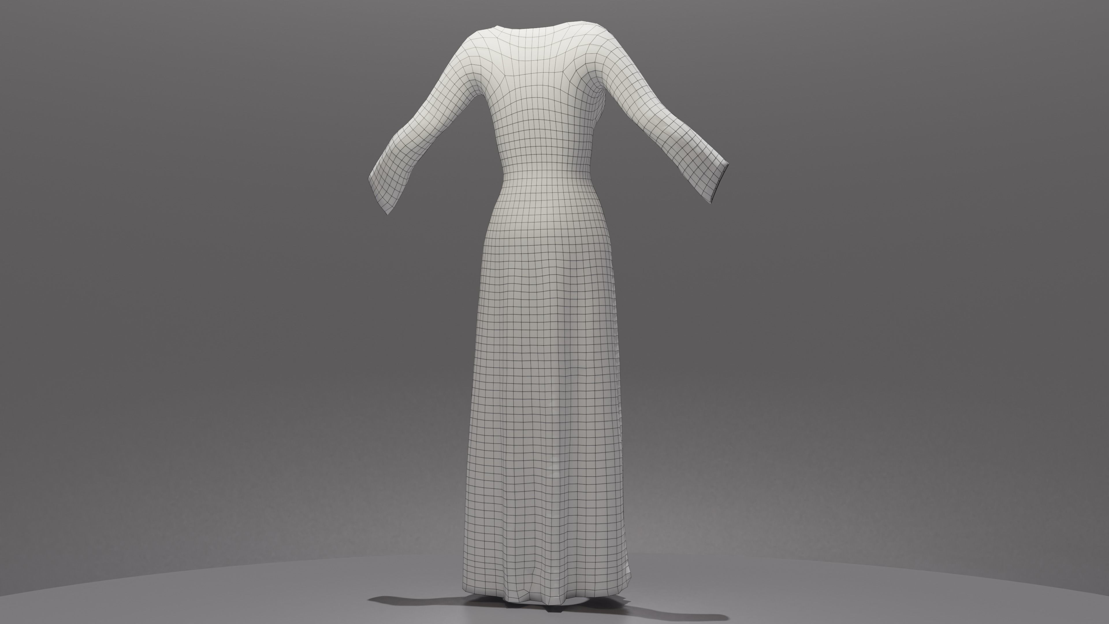 Peasant Dresses Low-poly 3D model_3