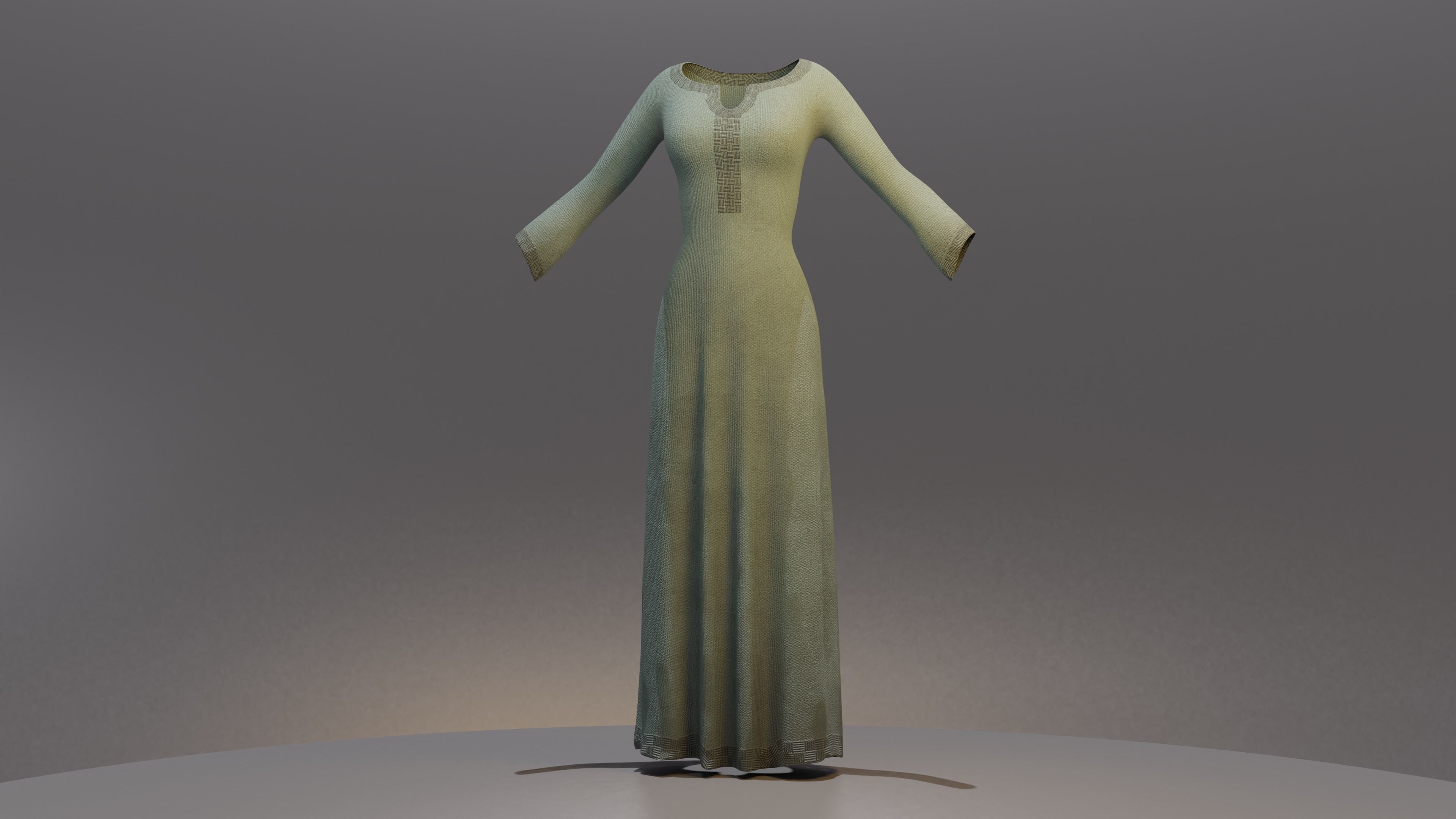 Peasant Dresses Low-poly 3D model_4