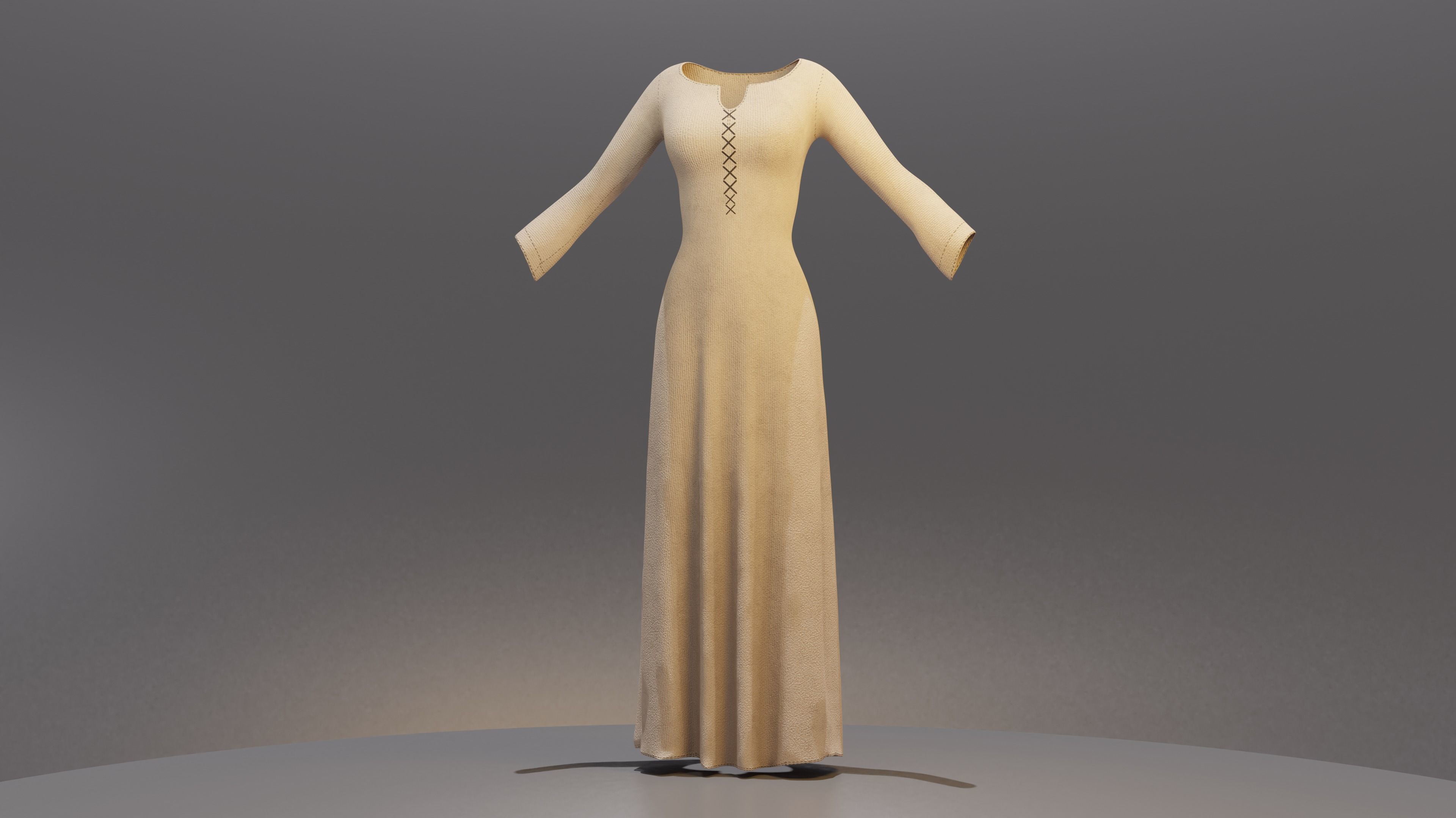 Peasant Dresses Low-poly 3D model_11