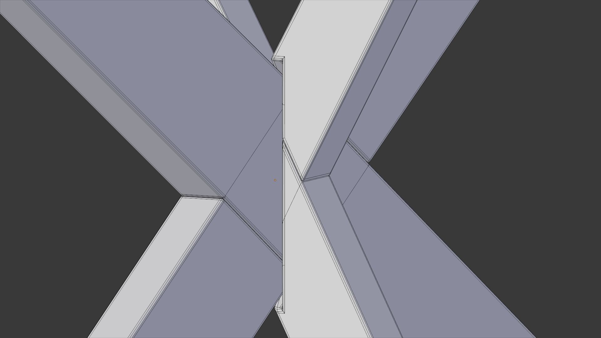 1960s French X Base Console Table by Restoration Hardware 3D model_5