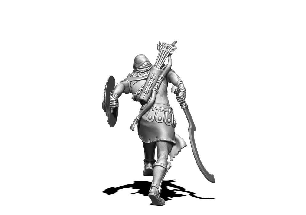Nubian assassin - Khepri 35 mm scale - 3D print model 3D print model_3