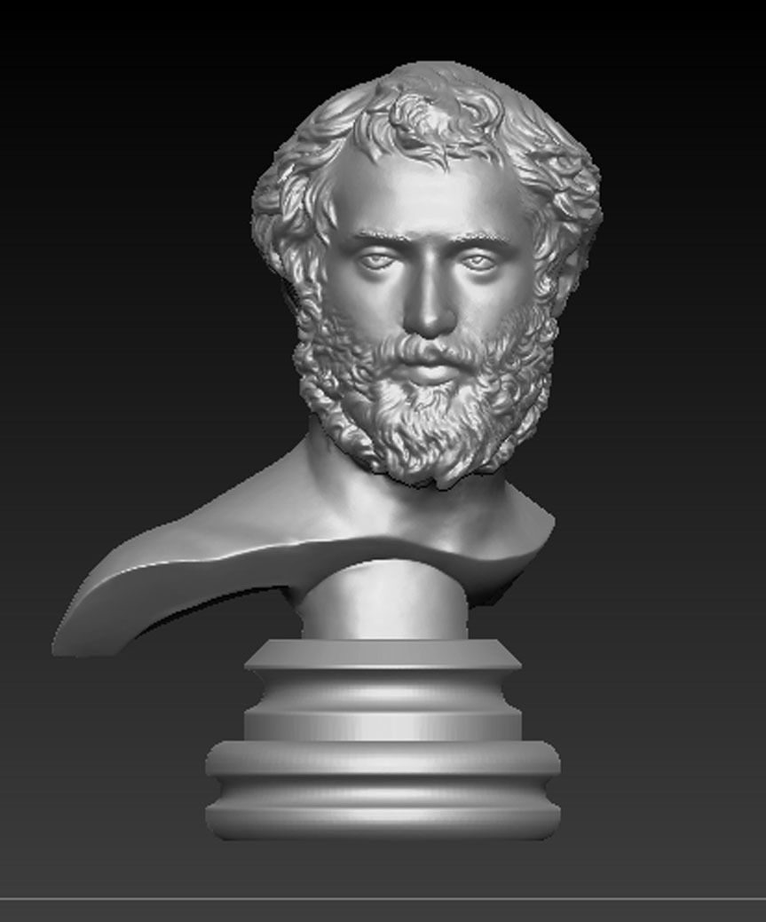 Roman Bust 3d model 3D print model_1