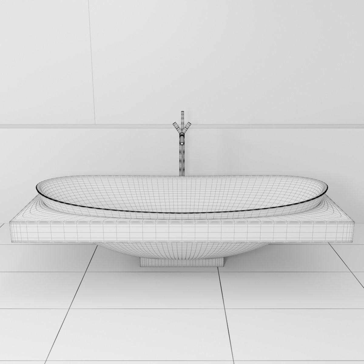 Bath Ceramica Laminia IO 3D model_4