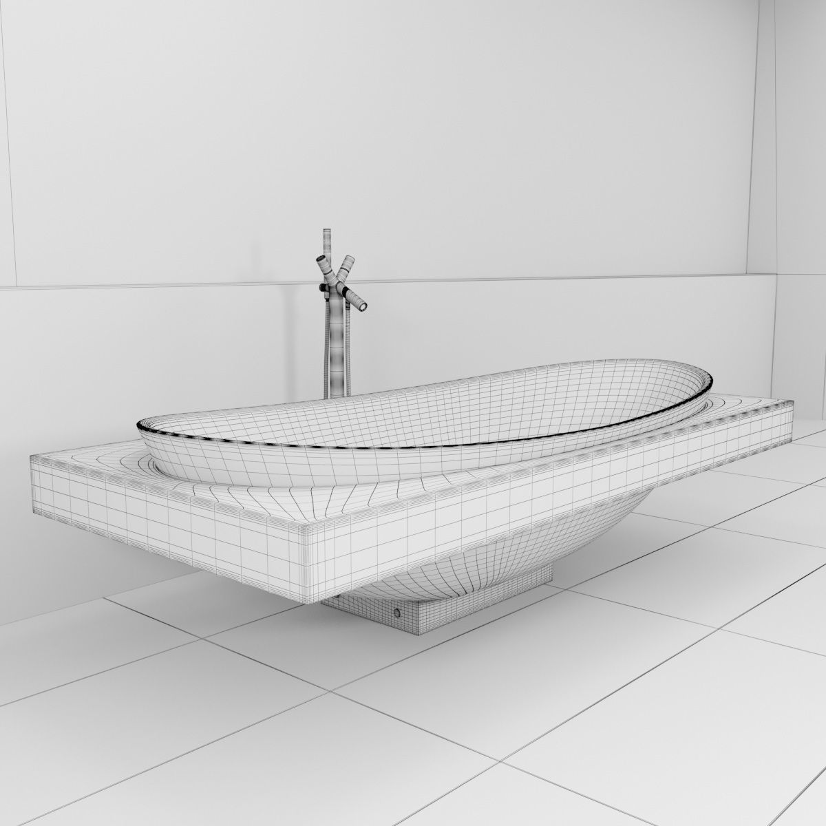 Bath Ceramica Laminia IO 3D model_3