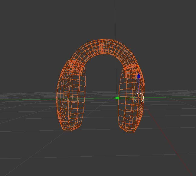 headphones low poly headphone Free 3D model_1
