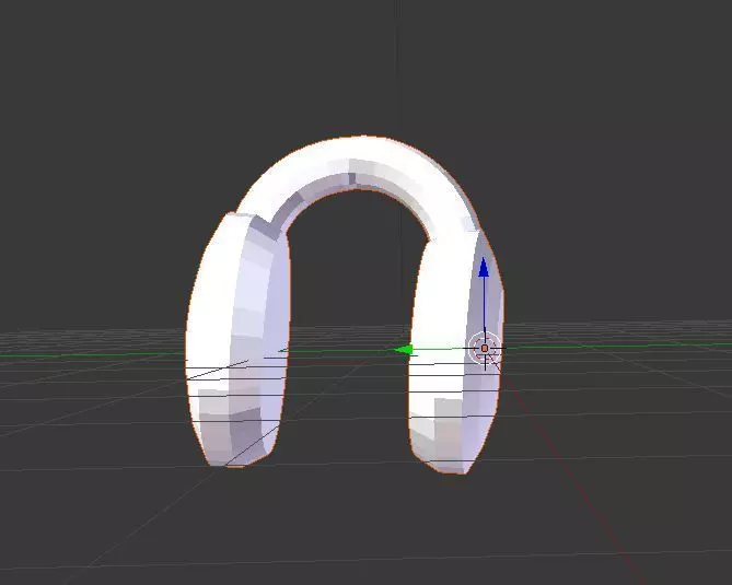 headphones low poly headphone Free 3D model_0
